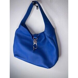 Dooney & Bourke Belvedere Logo  Shoulder Blue Leather Women’s Bag
